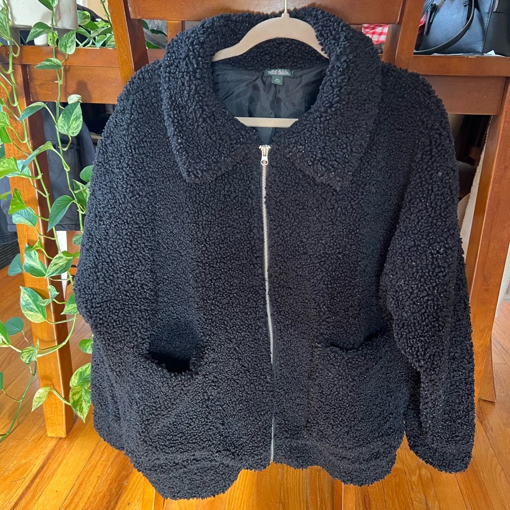 Wild Fable Black Teddy Jacket